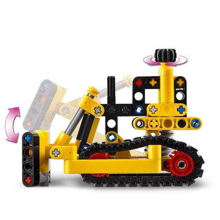 LEGO Technic 42163 Bulldozer, giocattolo da costruzione per bambini, veicolo escavatore