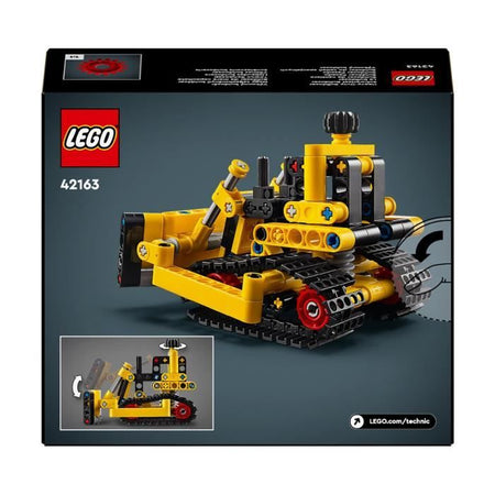 LEGO Technic 42163 Bulldozer, giocattolo da costruzione per bambini, veicolo escavatore