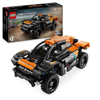 LEGO Technic 42166 NEOM McLaren Extreme E Auto da Corsa, Auto Pull Back Giocattolo per Bambini, Costruibile