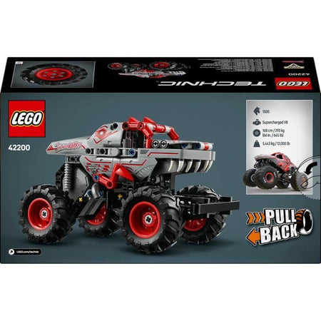 LEGO Technic 42200 Monster Jam ThunderROARus pull-back - Camion dei dinosauri per bambini di 7 anni