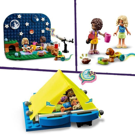 LEGO Friends 42603 Camper che osserva le stelle, giocattolo per bambini, con personaggi di animali e mini-doll