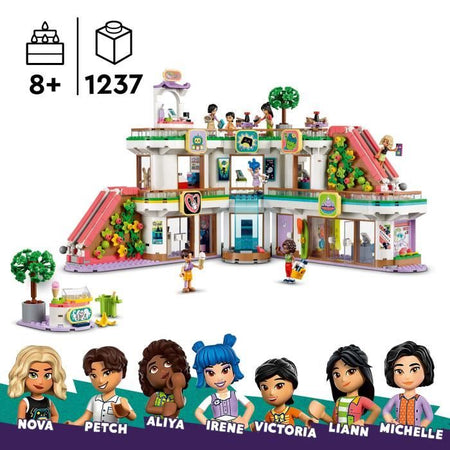 LEGO Friends 42604 Centro commerciale di Heartlake City, bambola giocattolo per ragazze e ragazzi, kit di personaggi
