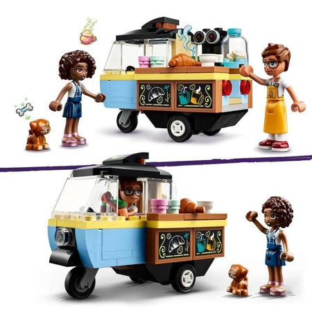 LEGO Friends 42606 Carretto mobile dei dolci, giocattolo educativo con le minifigure dei cani Aliya, Jules e Aira