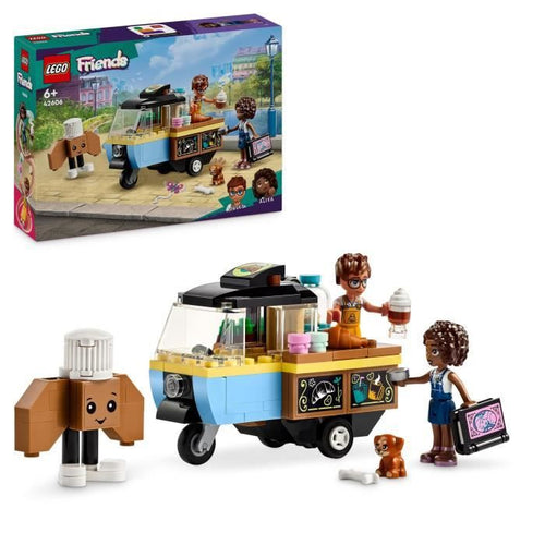 LEGO Friends 42606 Carretto mobile dei dolci, giocattolo educativo con le minifigure dei cani Aliya, Jules e Aira