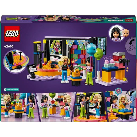 LEGO Friends 42610 Karaoke, giocattolo musicale con bambole e personaggi Liann e Nova e un geco