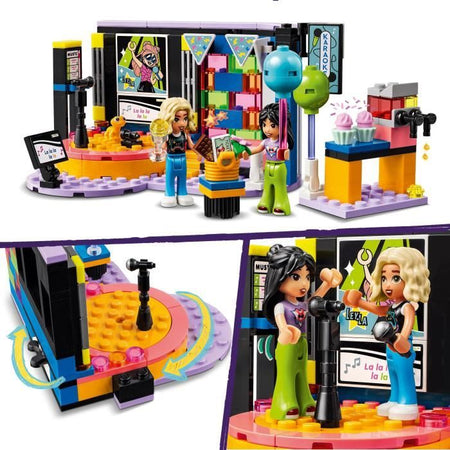 LEGO Friends 42610 Karaoke, giocattolo musicale con bambole e personaggi Liann e Nova e un geco