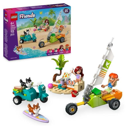 LEGO Friends 42641 Avventure con cani da surf e scooter - Giocattolo interattivo con Corgis
