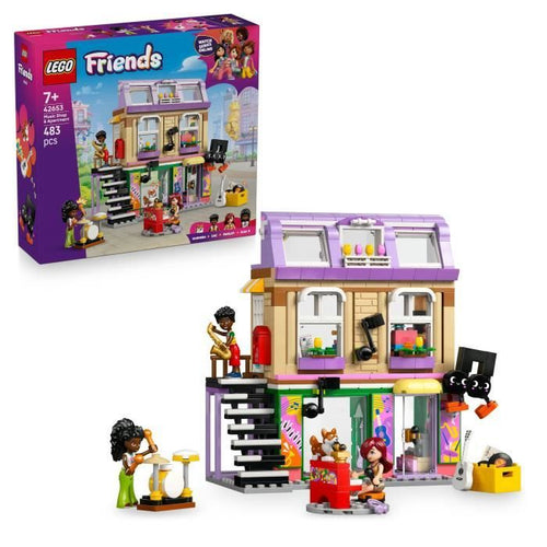 LEGO Friends 42653 Negozio di musica e appartamento - Playset per bambine dai 7 anni in su
