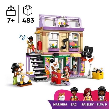 LEGO Friends 42653 Negozio di musica e appartamento - Playset per bambine dai 7 anni in su