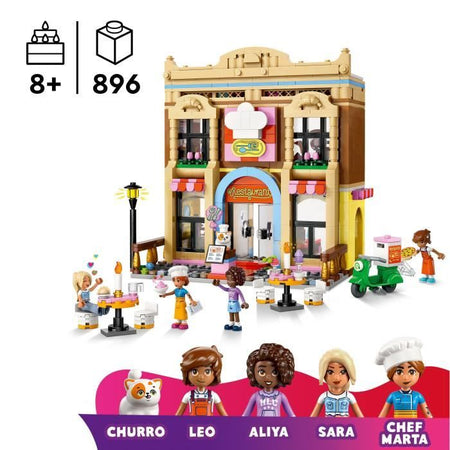 LEGO Friends 42655 Ristorante e Scuola di Cucina - Set da costruzione per ragazze