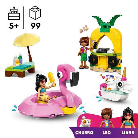 LEGO Friends 42658 Festa in piscina con unicorno e fenicotteri galleggianti, età 5 anni