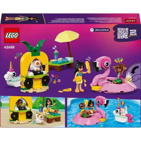 LEGO Friends 42658 Festa in piscina con unicorno e fenicotteri galleggianti, età 5 anni
