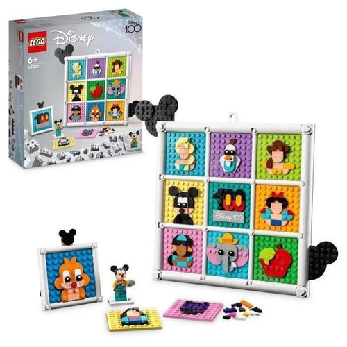 LEGO Disney 43221 100 anni di icone Disney, creazione di arte da parete con Topolino per bambini