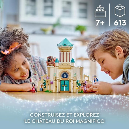 LEGO Disney Wish 43224 Il castello di Re Magnifico, giocattolo del film Wish con Asha, Dahlia e la minifigure di Re Magnifico
