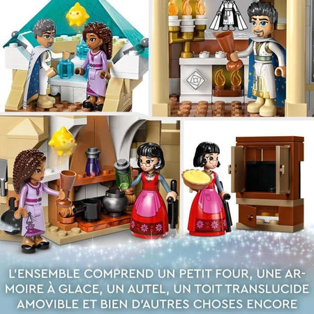 LEGO Disney Wish 43224 Il castello di Re Magnifico, giocattolo del film Wish con Asha, Dahlia e la minifigure di Re Magnifico