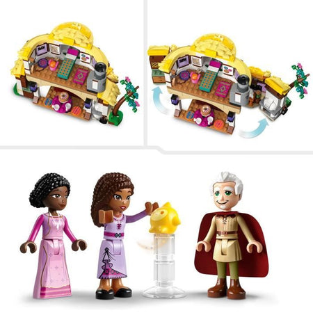 LEGO Disney Wish 43231 Il cottage di Asha, casa delle bambole con mini bambole di Asha, Sakina e Sabino e figura di stella