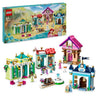 LEGO 43246 Disney Princess Disney Princess Avventure al mercato, Giocattolo con 4 Mini Bambole: Ariel, Cenerentola