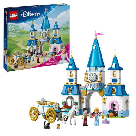 LEGO  Disney Princess 43275 Il castello di Cenerentola e la carrozza - Gioco di ruolo 6 anni