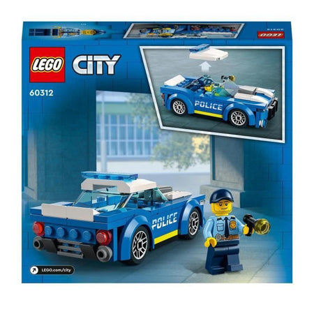LEGO 60312 Auto della Polizia di Città, Giocattolo per Bambini dai 5 Anni in su con Minifigure dell'Ufficiale, Idea Regalo, Serie Avventure