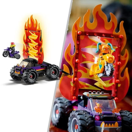 LEGO 60339 City Stuntz Arena per acrobazie con doppio circuito, Monster Truck con rampa e minifigure di acrobazie, dai 7 anni in su