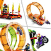 LEGO 60339 City Stuntz Arena per acrobazie con doppio circuito, Monster Truck con rampa e minifigure di acrobazie, dai 7 anni in su