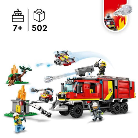 LEGO CITY 60374 Il camion di intervento dei pompieri, giocattolo con droni moderni e figurine