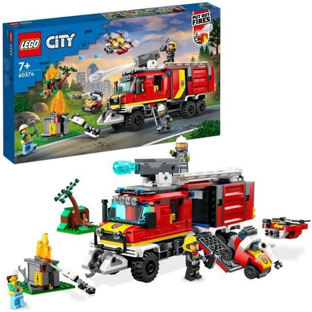 LEGO CITY 60374 Il camion di intervento dei pompieri, giocattolo con droni moderni e figurine