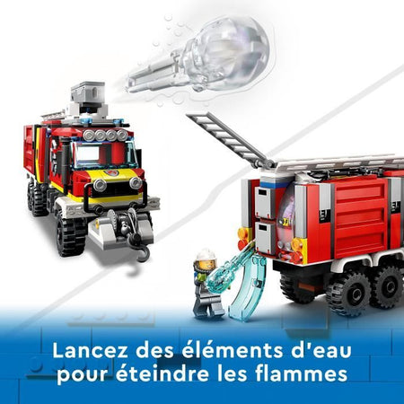 LEGO CITY 60374 Il camion di intervento dei pompieri, giocattolo con droni moderni e figurine