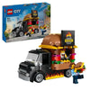 LEGO City Burgers Food Truck, furgone giocattolo, 60404, gioco di fantasia con furgone e minifigure