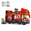 LEGO City 60407 Autobus rosso a due piani, autobus giocattolo, veicolo per bambini dai 7 anni