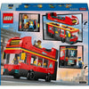 LEGO City 60407 Autobus rosso a due piani, autobus giocattolo, veicolo per bambini dai 7 anni