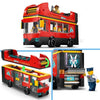 LEGO City 60407 Autobus rosso a due piani, autobus giocattolo, veicolo per bambini dai 7 anni