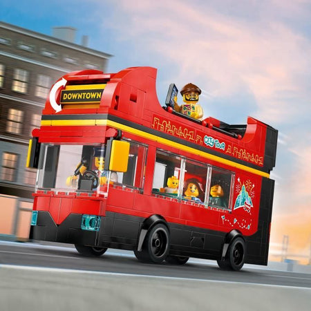 LEGO City 60407 Autobus rosso a due piani, autobus giocattolo, veicolo per bambini dai 7 anni