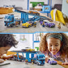 LEGO City 60408 Bisarca di auto sportive, 4 veicoli per bambini