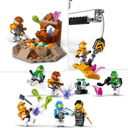 LEGO City Stazione Spaziale e Base di Lancio dei Razzi 60438 City, Giocattolo Spaziale, con Robot e 6 Minifigure