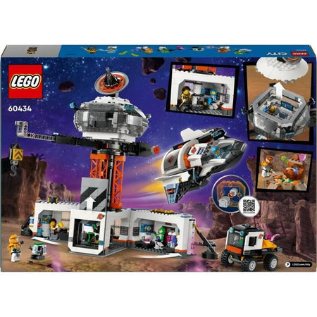 LEGO City Stazione Spaziale e Base di Lancio dei Razzi 60438 City, Giocattolo Spaziale, con Robot e 6 Minifigure