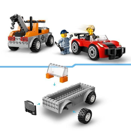 LEGO City 60435 Il carro attrezzi e l'auto sportiva, gioco di costruzioni per bambini di 4 anni