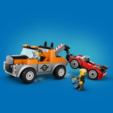 LEGO City 60435 Il carro attrezzi e l'auto sportiva, gioco di costruzioni per bambini di 4 anni