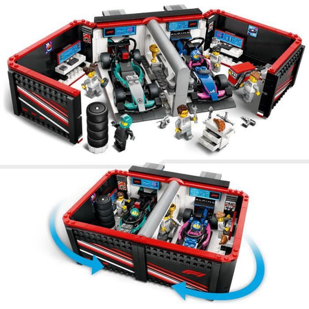 LEGO City 60444 Garage F1 e gioco Mercedes-AMG e auto alpine per bambini di 7 anni