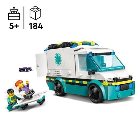 LEGO City 60451 Ambulanza di soccorso  Giocattolo costruibile per bambino di 5 anni