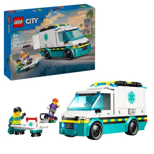LEGO City 60451 Ambulanza di soccorso  Giocattolo costruibile per bambino di 5 anni