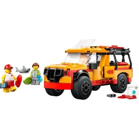 LEGO City 60453 Veicolo di salvataggio sulla spiaggia - Giocattolo per bambini di 6 anni con squalo