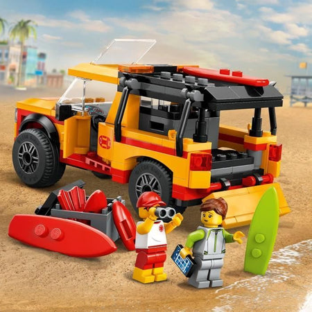 LEGO City 60453 Veicolo di salvataggio sulla spiaggia - Giocattolo per bambini di 6 anni con squalo