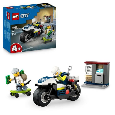 LEGO City 60455 Inseguimento in moto della polizia - Set di costruzioni per bambini dai 4 anni in su