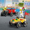 Pacchetto auto da corsa LEGO City 60458: camion delle pizze contro camion dei pompieri