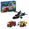 LEGO City 60462 Elicottero, camion dei pompieri e sottomarino modulare - Giocattolo per bambini di 7 anni
