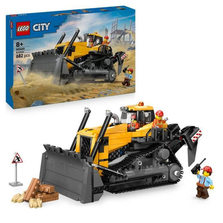 LEGO City 60466 Bulldozer giallo - Set di costruzioni per bambini e bambine dagli 8 anni in su