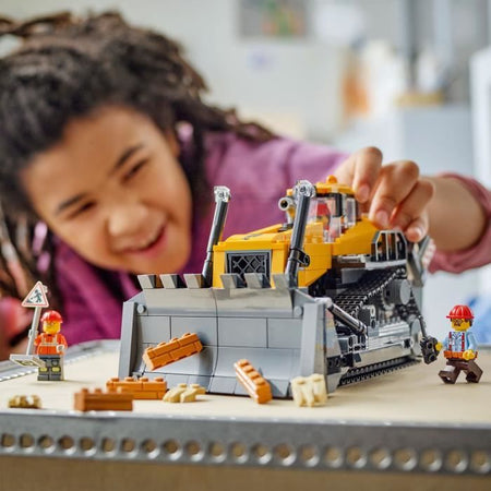 LEGO City 60466 Bulldozer giallo - Set di costruzioni per bambini e bambine dagli 8 anni in su