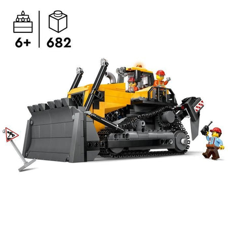 LEGO City 60466 Bulldozer giallo - Set di costruzioni per bambini e bambine dagli 8 anni in su