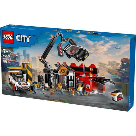 LEGO City 60472 Car Junkyard - Giocattolo da costruzione per bambini e bambine dai 7 anni